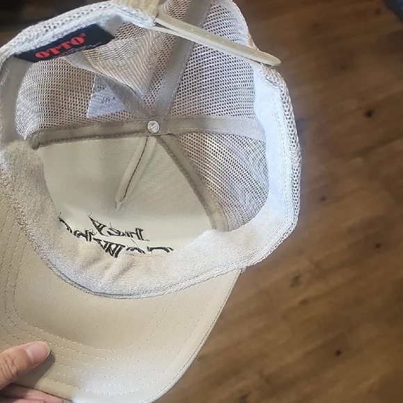 OTTO Beige Trucker Hat with Black Text - Picture 3 of 4